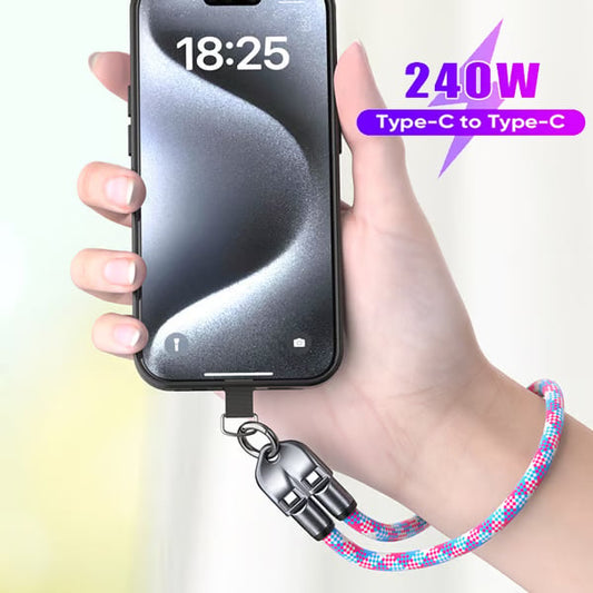 🔥Kabel ładujący od C do C o mocy 240 W i bransoletką do noszenia
