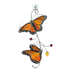 Witraż Monarch Butterfly Wystrój okna ze szkła