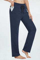 Luźne bawełniane spodnie dresowe jogi