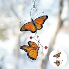 Witraż Monarch Butterfly Wystrój okna ze szkła