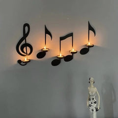 Czarny kinkiet Music Note