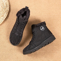 Damskie ciepłe śniegowce z podszewką z pluszu