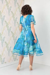 [S-5XL]2025 nowa elegancka sukienka z szyfonu w kształcie fal💙