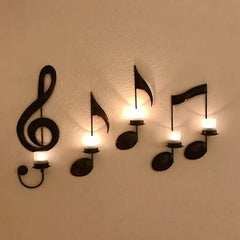 Czarny kinkiet Music Note