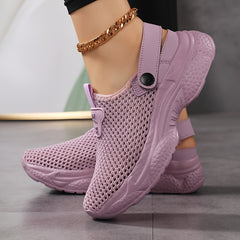 Oddychające wsuwane sandały - gruba wywiera się podeszwa