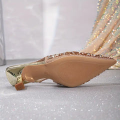 🔥 Dzień 49% zniżki - cienkie buty bankietowe, europejski i amerykański w stylu rhinestone na wysokim obcasie