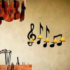 Czarny kinkiet Music Note
