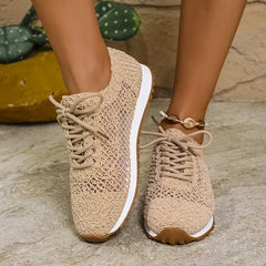 Elegancka koronkowa, oddychająca oddychająca poślizg na ortopedycznych trampkach