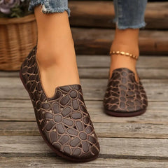 Floral Cutout Oxford Flats