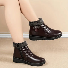 Damskie buty zimowe z wyściółką z polaru