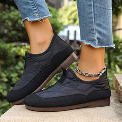 Damskie, wygodne, wsuwane buty zimowe – z ciepłą podszewką z polaru