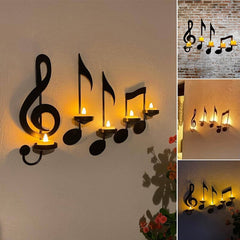 Czarny kinkiet Music Note