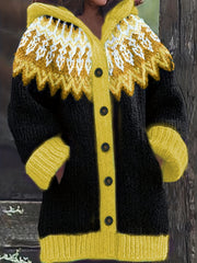 [S~5XL]✨Elegant retro printed colorful hooded jacket