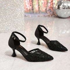 Elegancki pasek imprezowy taniec codziennie spiczaste kobiety