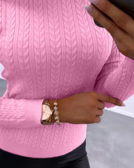 Sweter z dzianiny o luźnym kroju, z okrągłym dekoltem i zamkiem błyskawicznym. Top o dopasowanym kroju