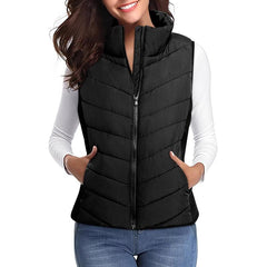 💖 Hot SPRZEDAŻ 50% zniżki ✨️Womens Bez rękawów Zip Up Puffer Vest 💗-Cozy bez objętości