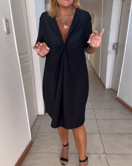 Damska sukienka z dekoltem w szpic w stylu v