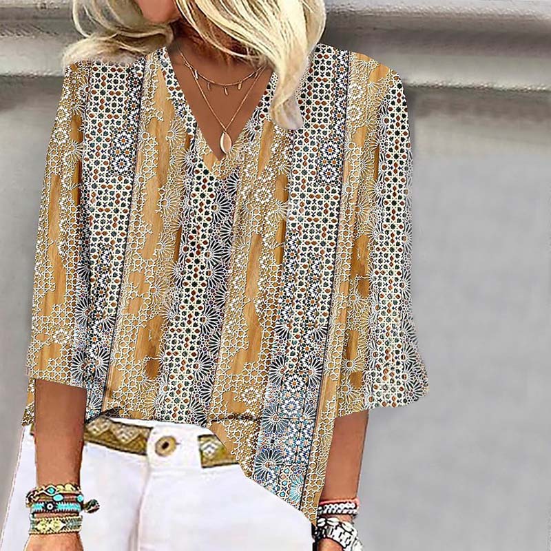 Casualowa Bluzka W Stylu Vintage
