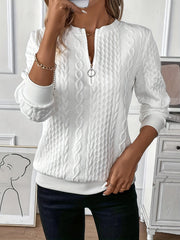 Elegancki stylowy sweter z dzianiny