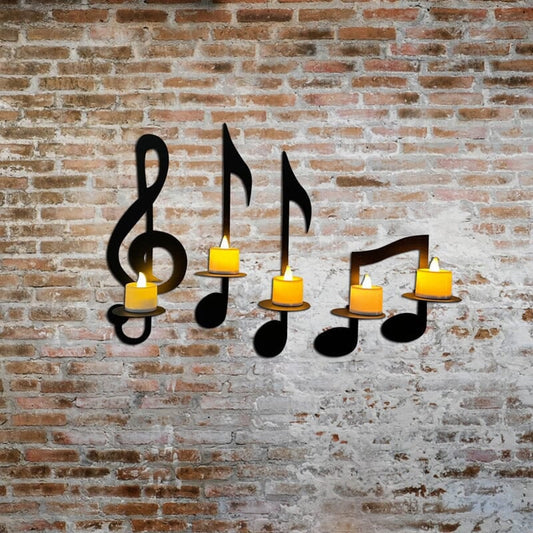 Czarny kinkiet Music Note