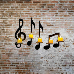 Czarny kinkiet Music Note