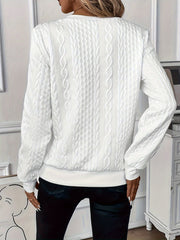 Elegancki stylowy sweter z dzianiny