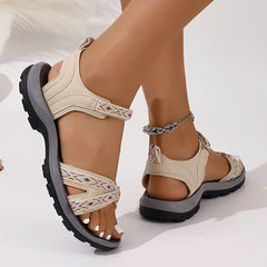 Koronkowe sandały turystyczne w stylu artystycznym