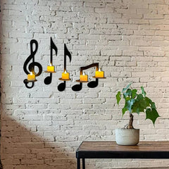 Czarny kinkiet Music Note