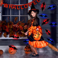 🦇Halloweenowe świecące nietoperze 3D