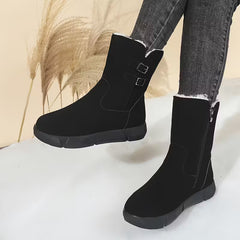 Damskie botki na grubej platformie