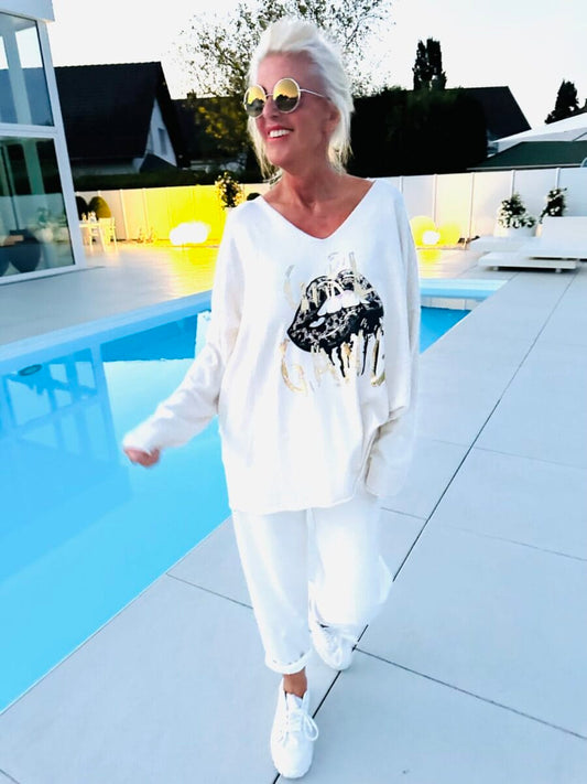 Women's Elegant Printed Two Piece Set