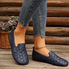 Floral Cutout Oxford Flats