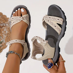 Koronkowe sandały turystyczne w stylu artystycznym