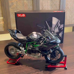 🏍️Model motocykla H2R z uruchamianiem silnika, sterowaniem przepustnicą i symulacją rozpylania spalin, idealny prezent dla mężczyzn🎁