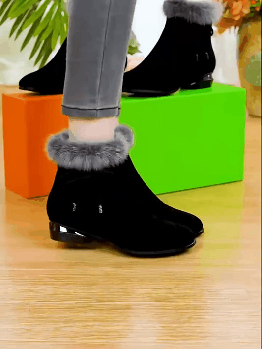 🔥[Promocja]Miękkie skórzane botki na średnim obcasie – eleganckie, wygodne i idealne na jesień i zimę!