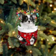 🐶 (2 szt.) Urocza świąteczna ozdoba w kształcie psa w skarpetce🎄