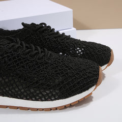 Elegancka koronkowa, oddychająca oddychająca poślizg na ortopedycznych trampkach