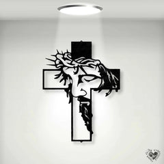 NA SPRZEDAŻ🔥Jezus Krzyż Metalowy Znak Chrystus Dekoracja ścienna