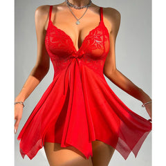 Spinni™ Lace Suspender Babydoll Night Set