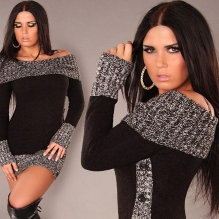 🎀Dopasowana mini sukienka z odkrytymi ramionami
