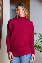 SWEATER ZEN RIB DOLMAN (CABERNET)