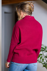 SWEATER ZEN RIB DOLMAN (CABERNET)