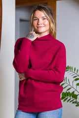 SWEATER ZEN RIB DOLMAN (CABERNET)