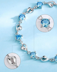 🎁🌊Zestaw upominkowy Heart of the Ocean (naszyjnik w kształcie serca + bransoletka)