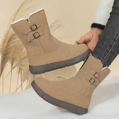 Damskie botki na grubej platformie