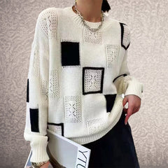 Elegancki sweter zimowy o stylowym kroju i uniwersalnym kroju