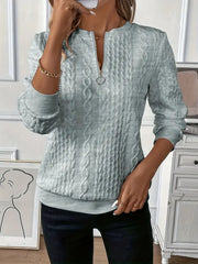 Elegancki stylowy sweter z dzianiny