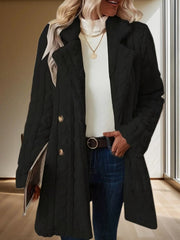 [S-3XL]2025 Nowy pluszowy, ciepły, dwurzędowy wełniany płaszcz