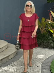 Luźna sukienka z szyfonową sukienką