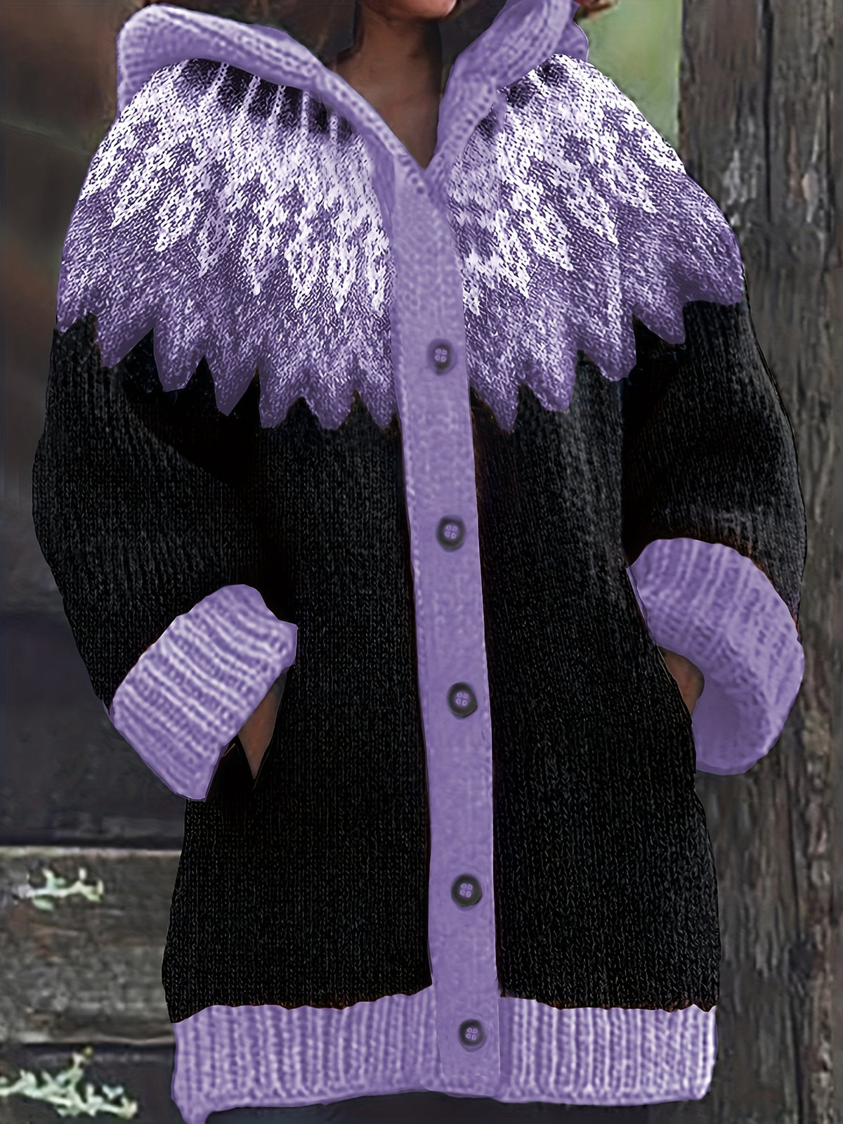 [S~5XL]✨Elegant retro printed colorful hooded jacket